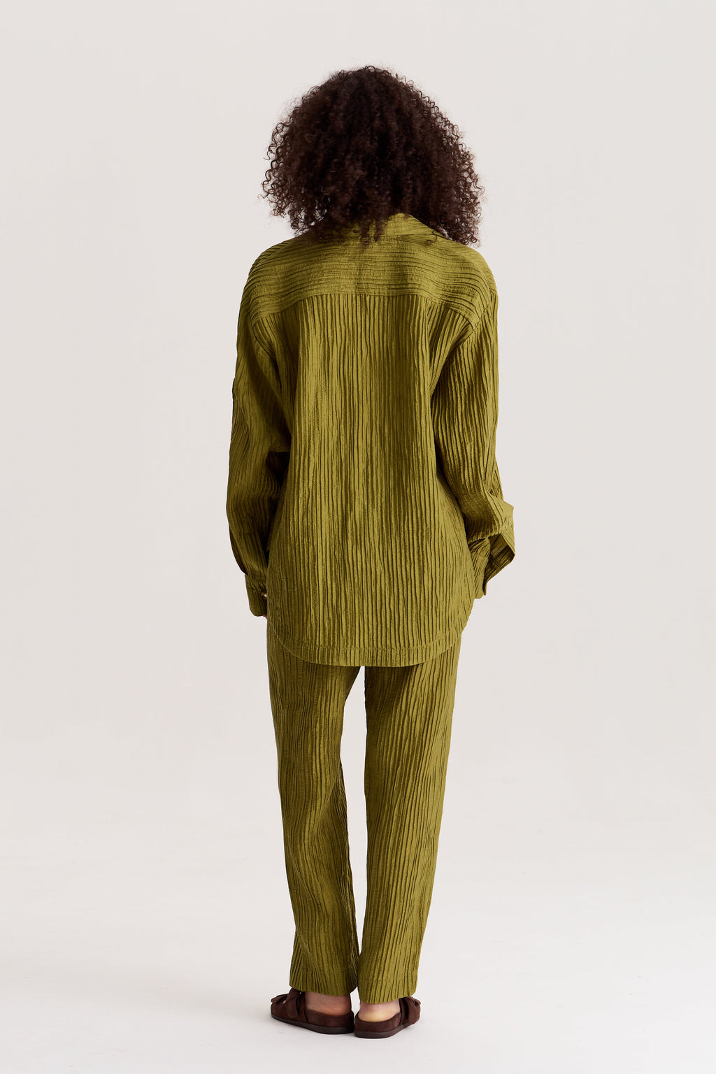 Evia Olive Shirt + Pants Set