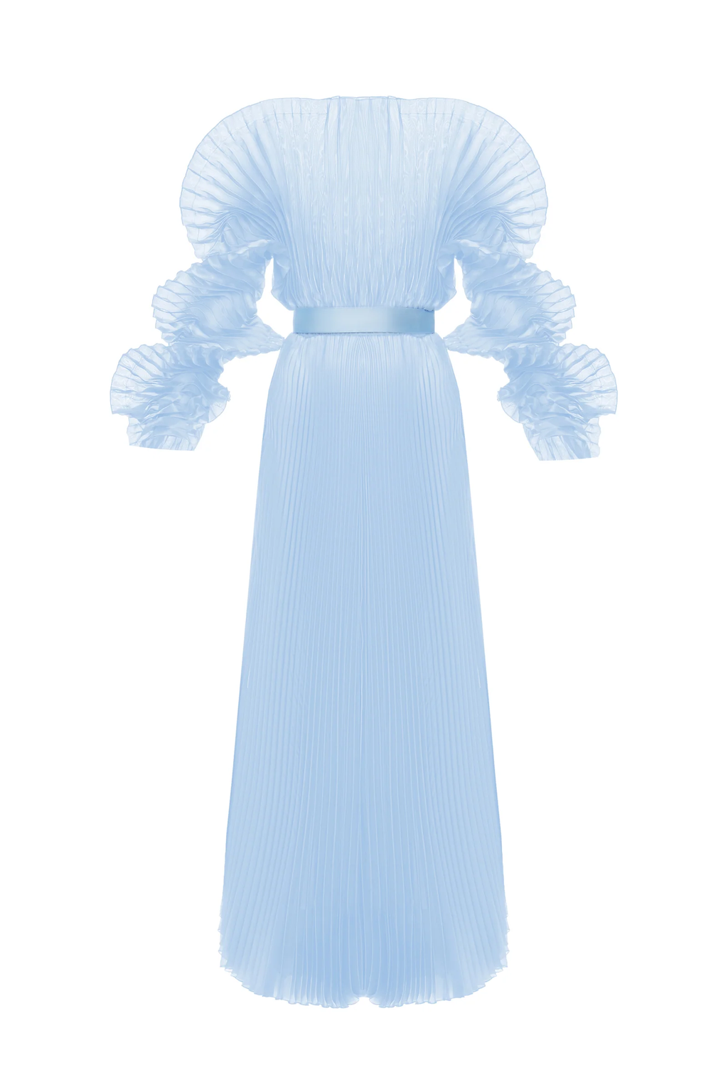 ALISHA PLEATED BLUE DRESS