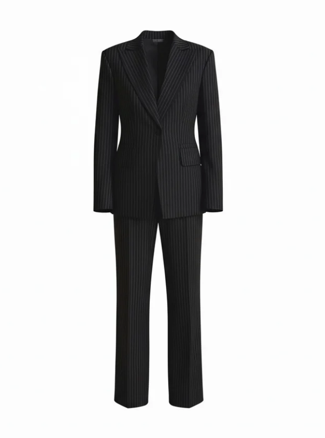 CLASSIC STRIPED BLACK SUIT