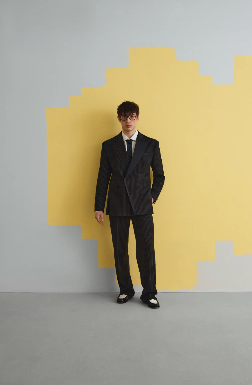 BLACK PINSTRIPE SUIT