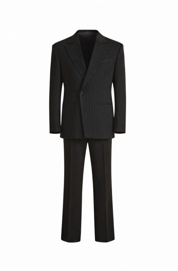 BLACK PINSTRIPE SUIT
