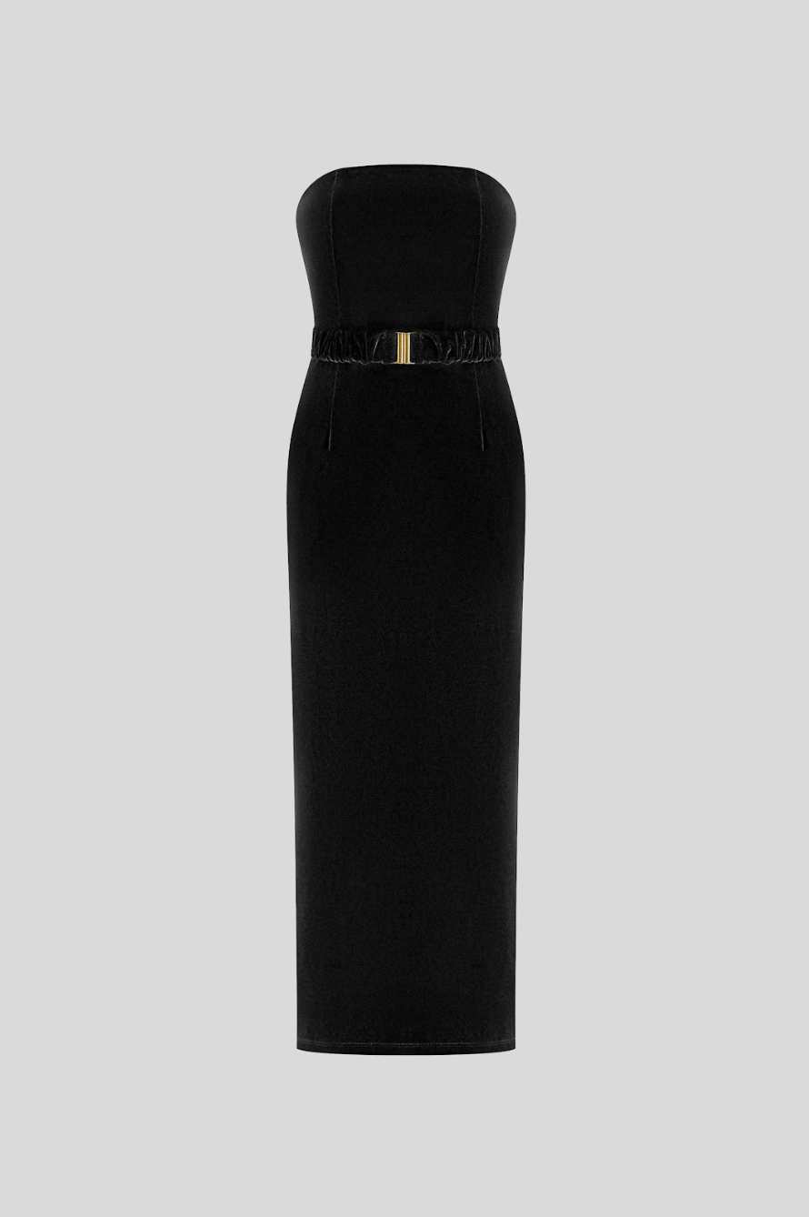 Éna Black Velvet Dress