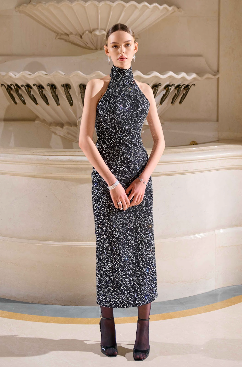 Maxi Dress with Crystals