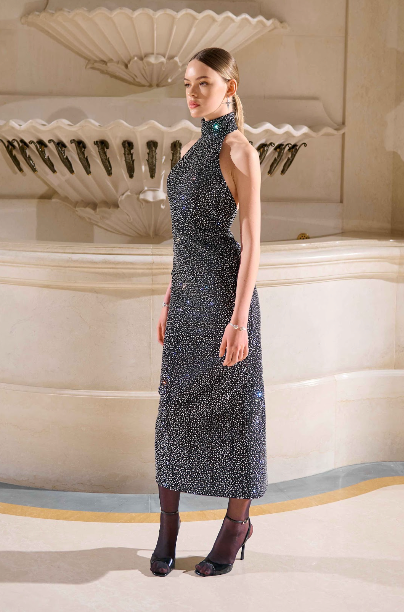 Maxi Dress with Crystals