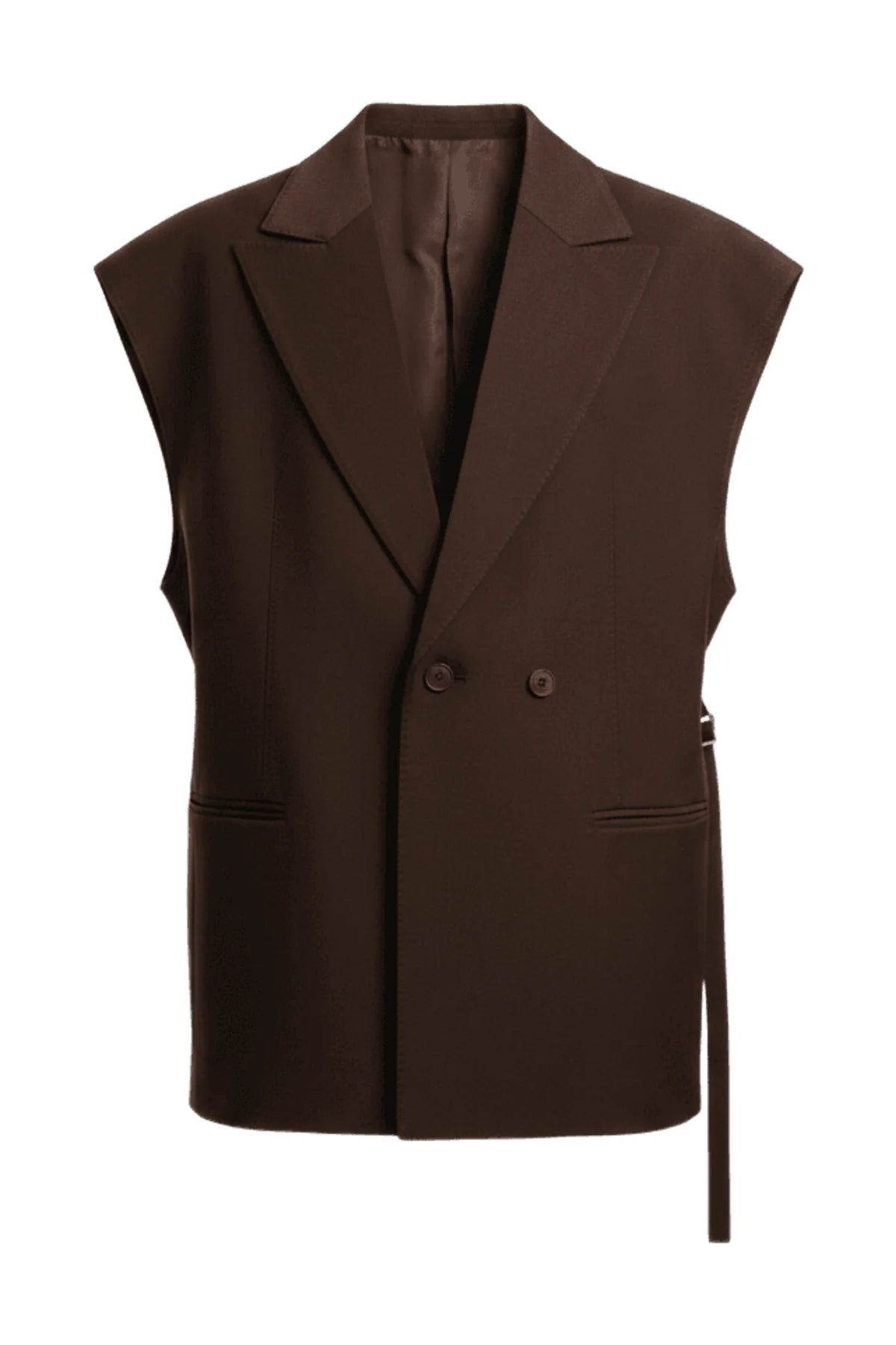 Chocolate Brown Sleeveless Suit