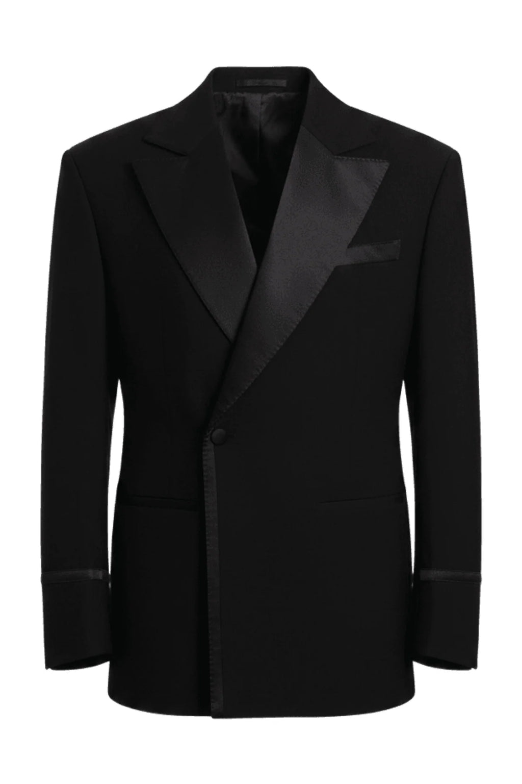 Black tuxedo with satin lapels