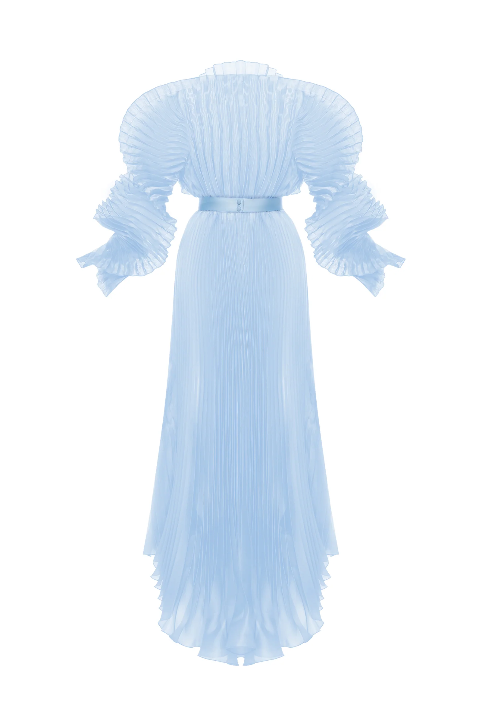 ALISHA PLEATED BLUE DRESS