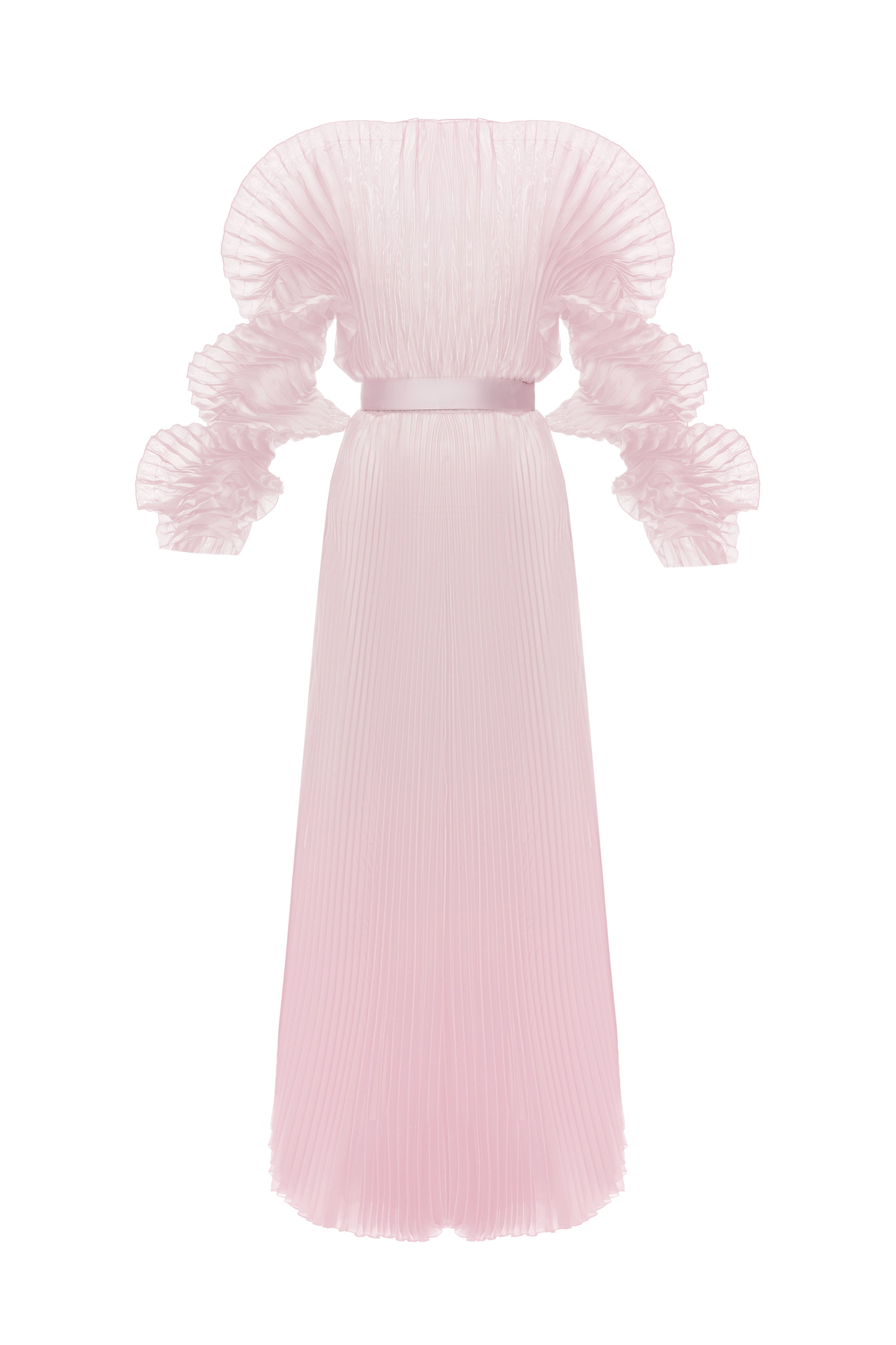 ALISHA PLEATED BLUSH DRESS