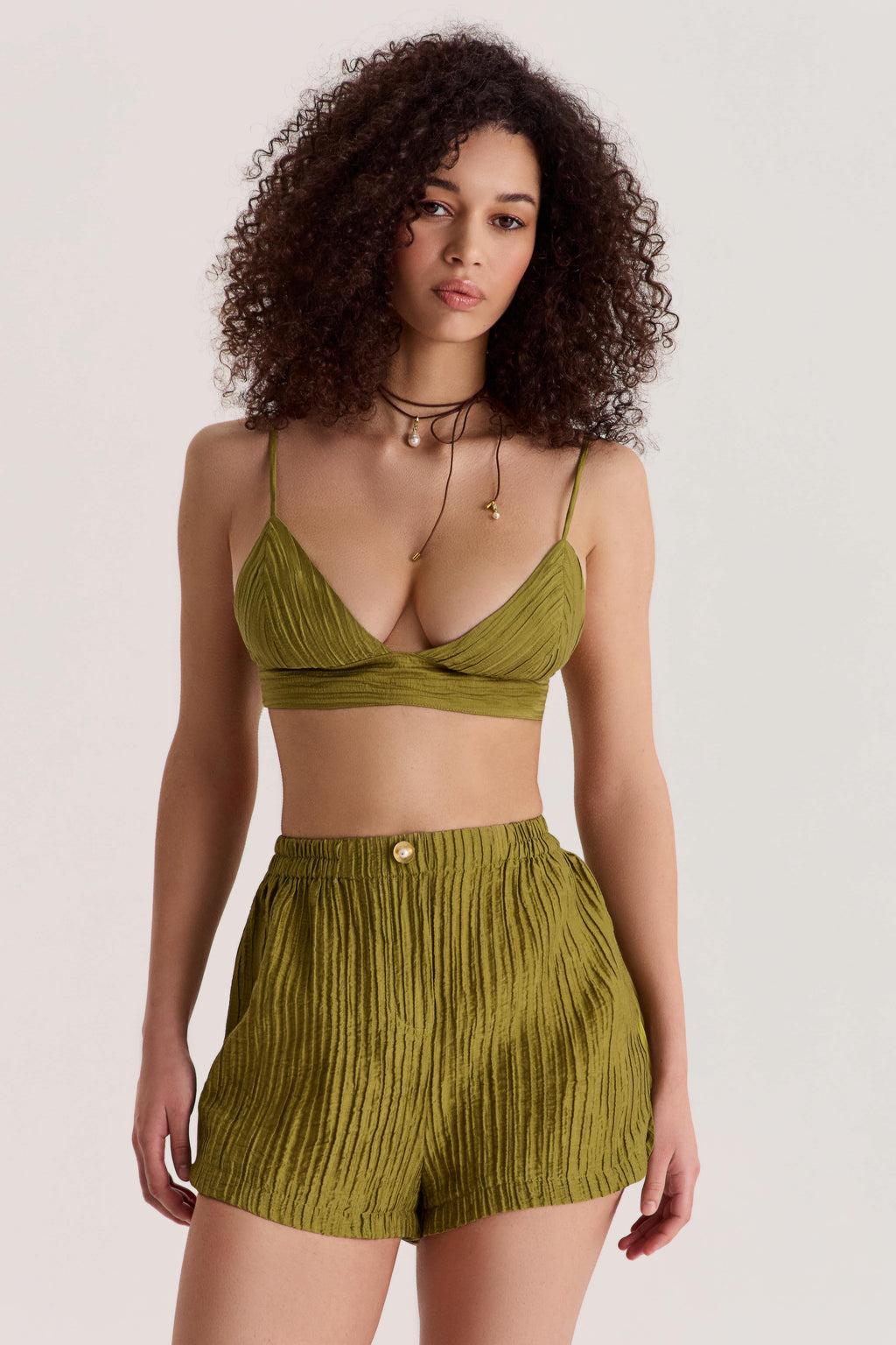 Evia Olive Bra + Shorts Set