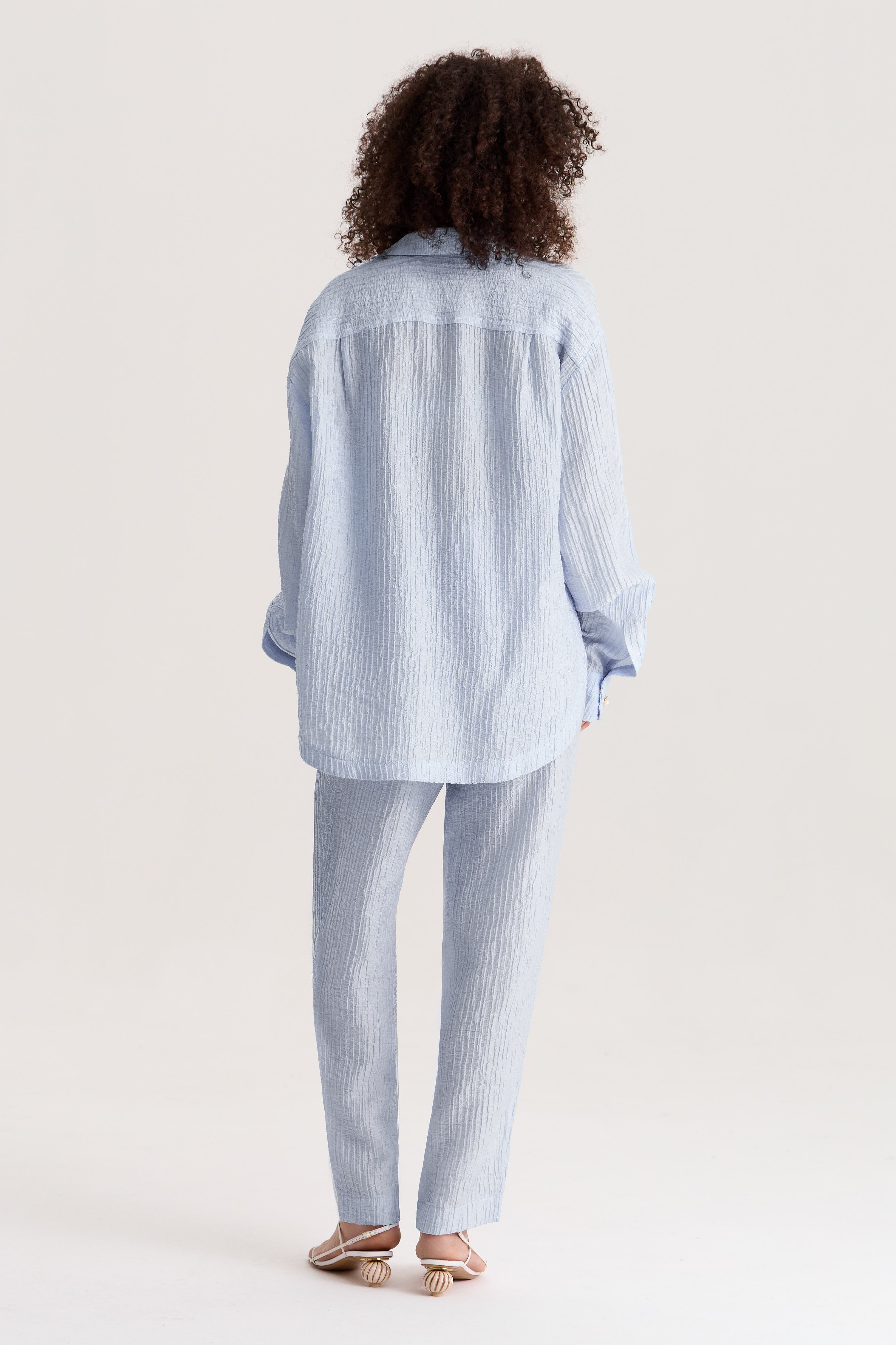 Evia Blue Shirt + Pants Set