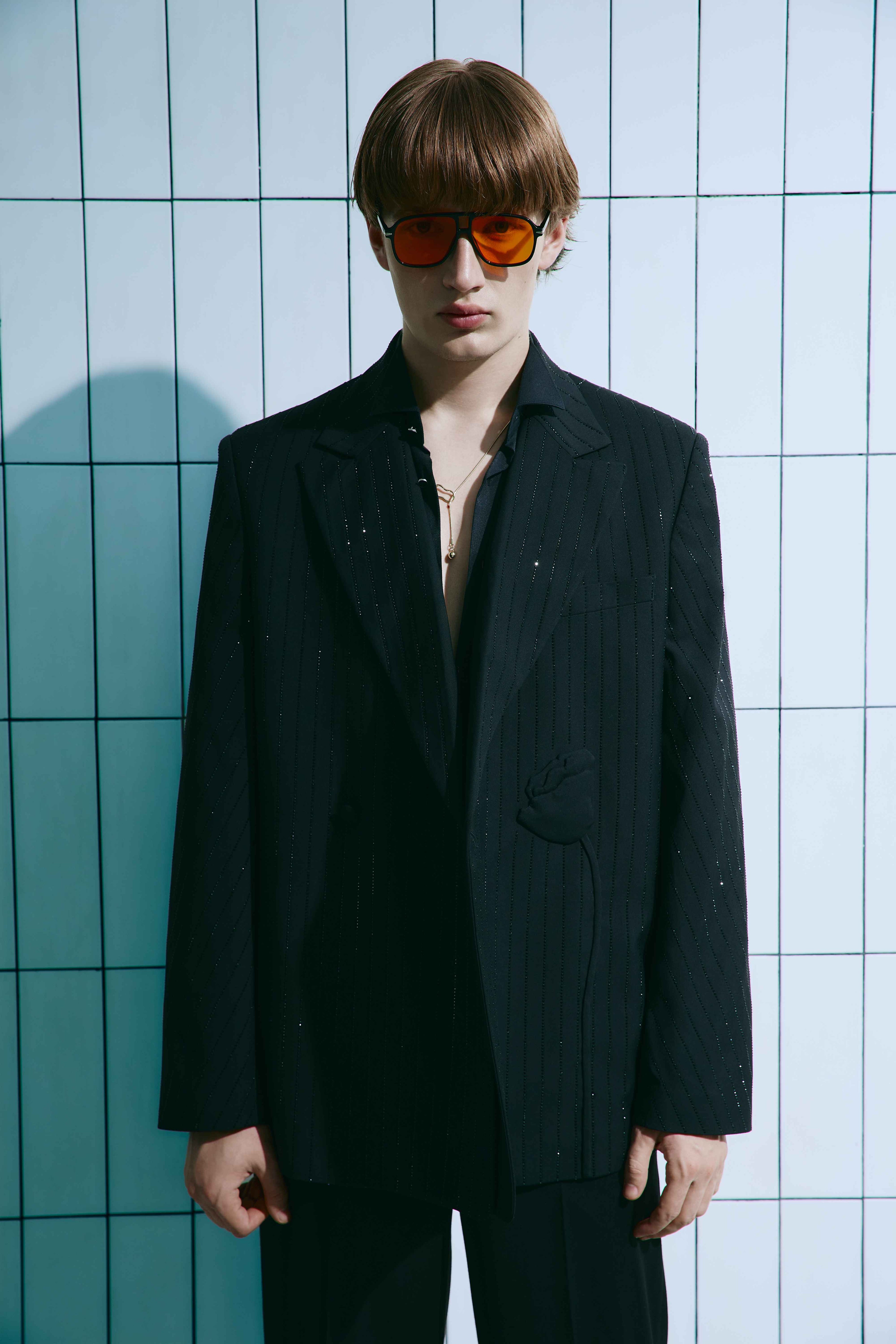 BLACK SHIMMER SUIT