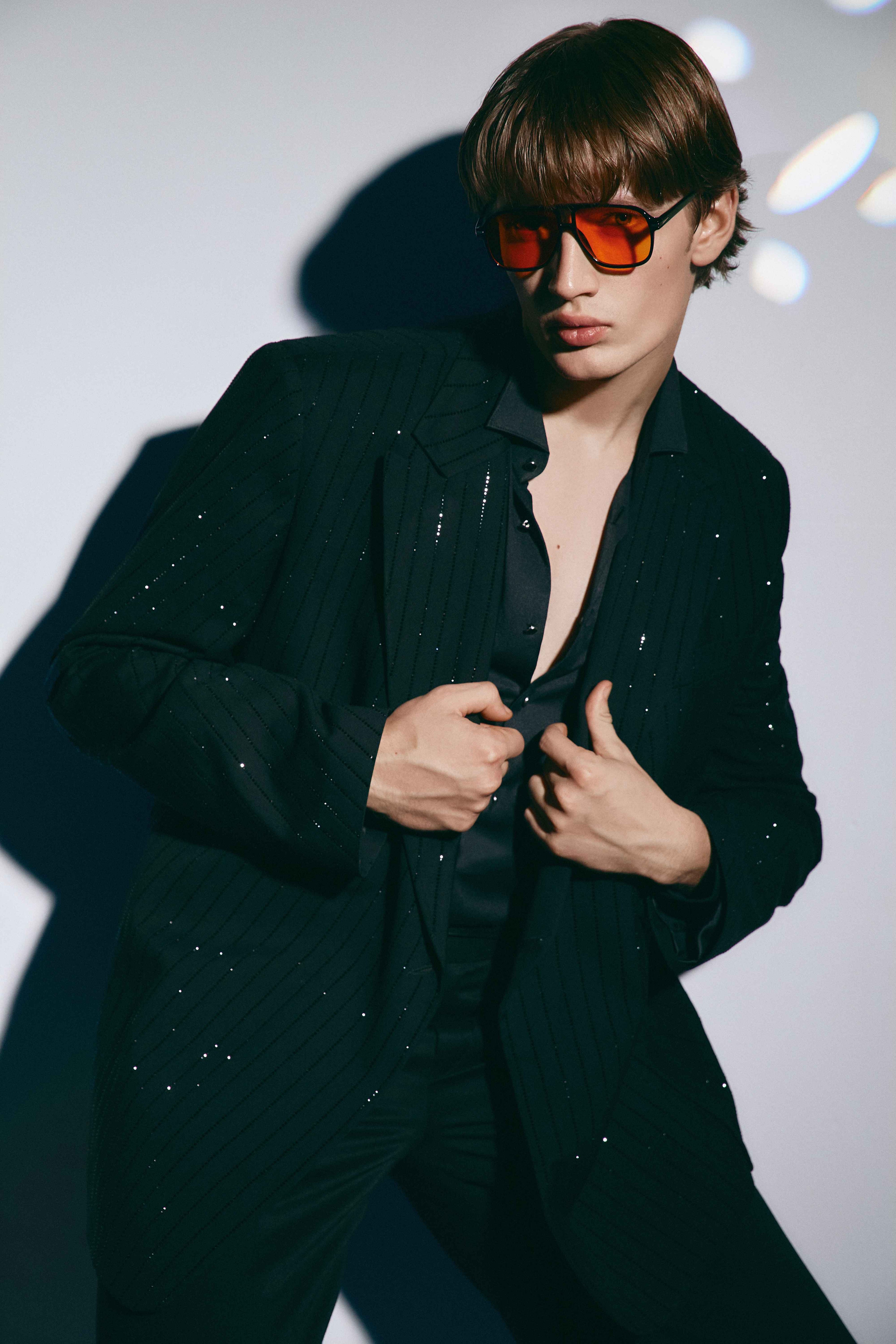 BLACK SHIMMER SUIT