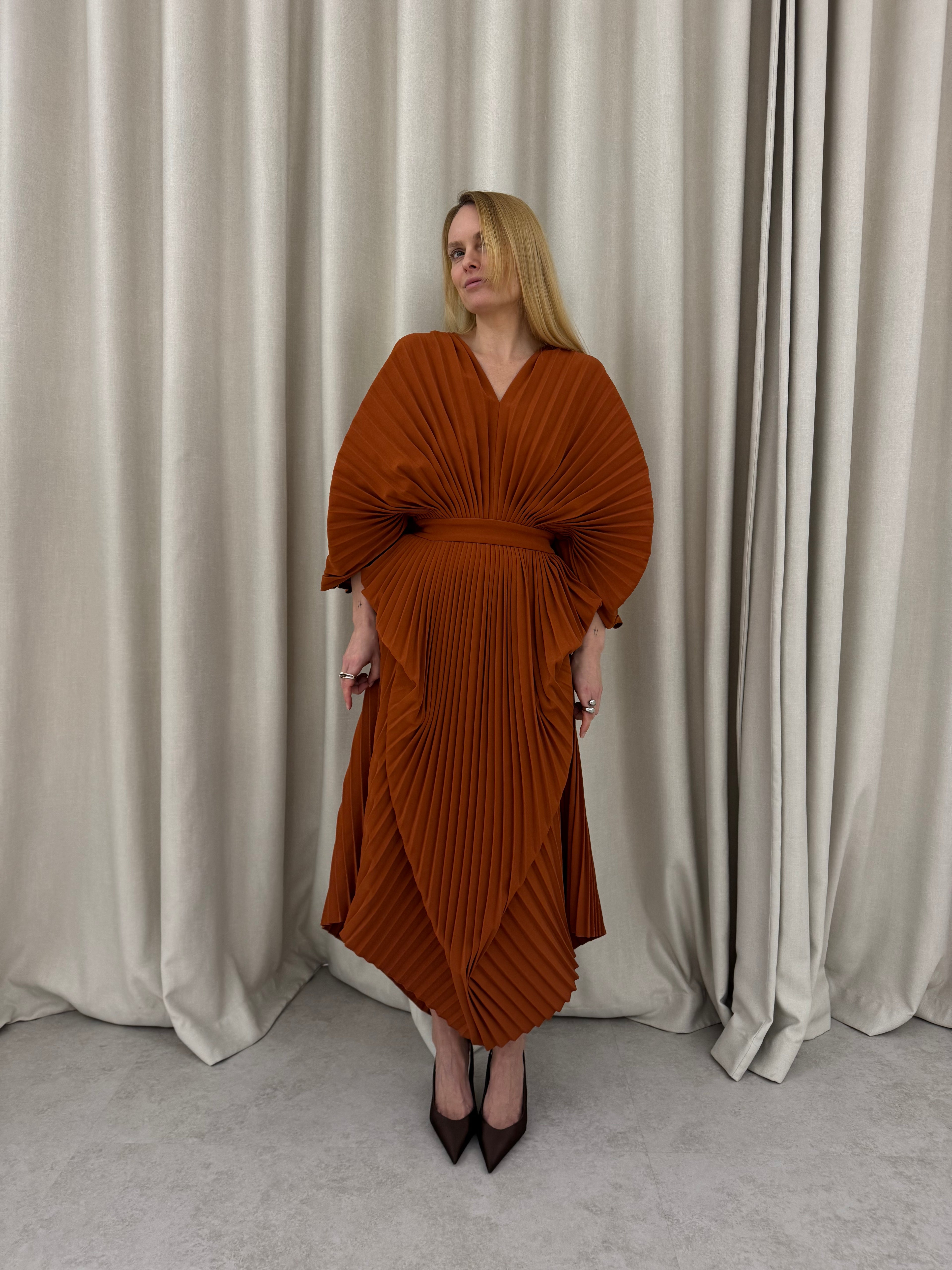 AURORA DRESS TERRACOTTA