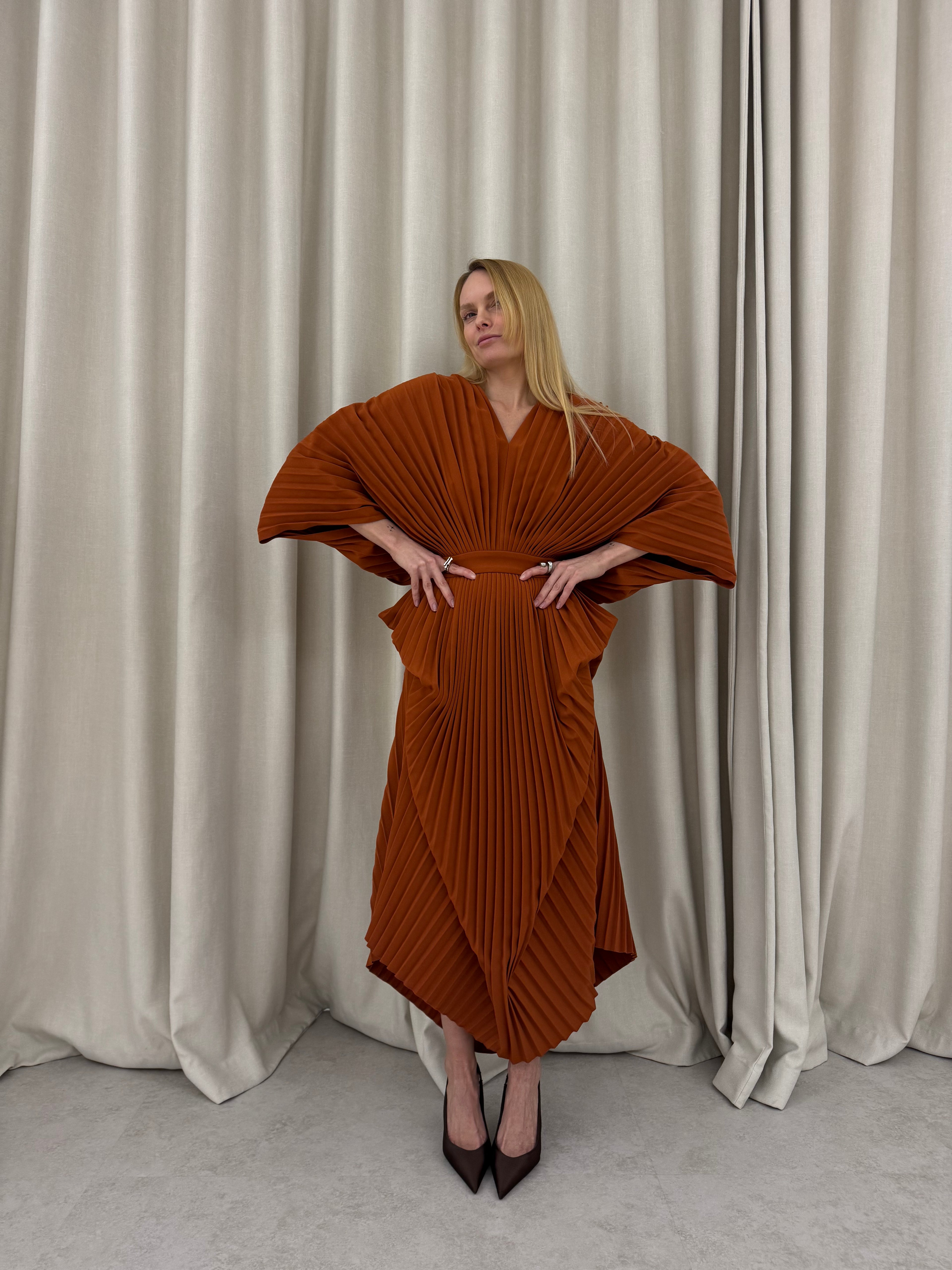 AURORA DRESS TERRACOTTA