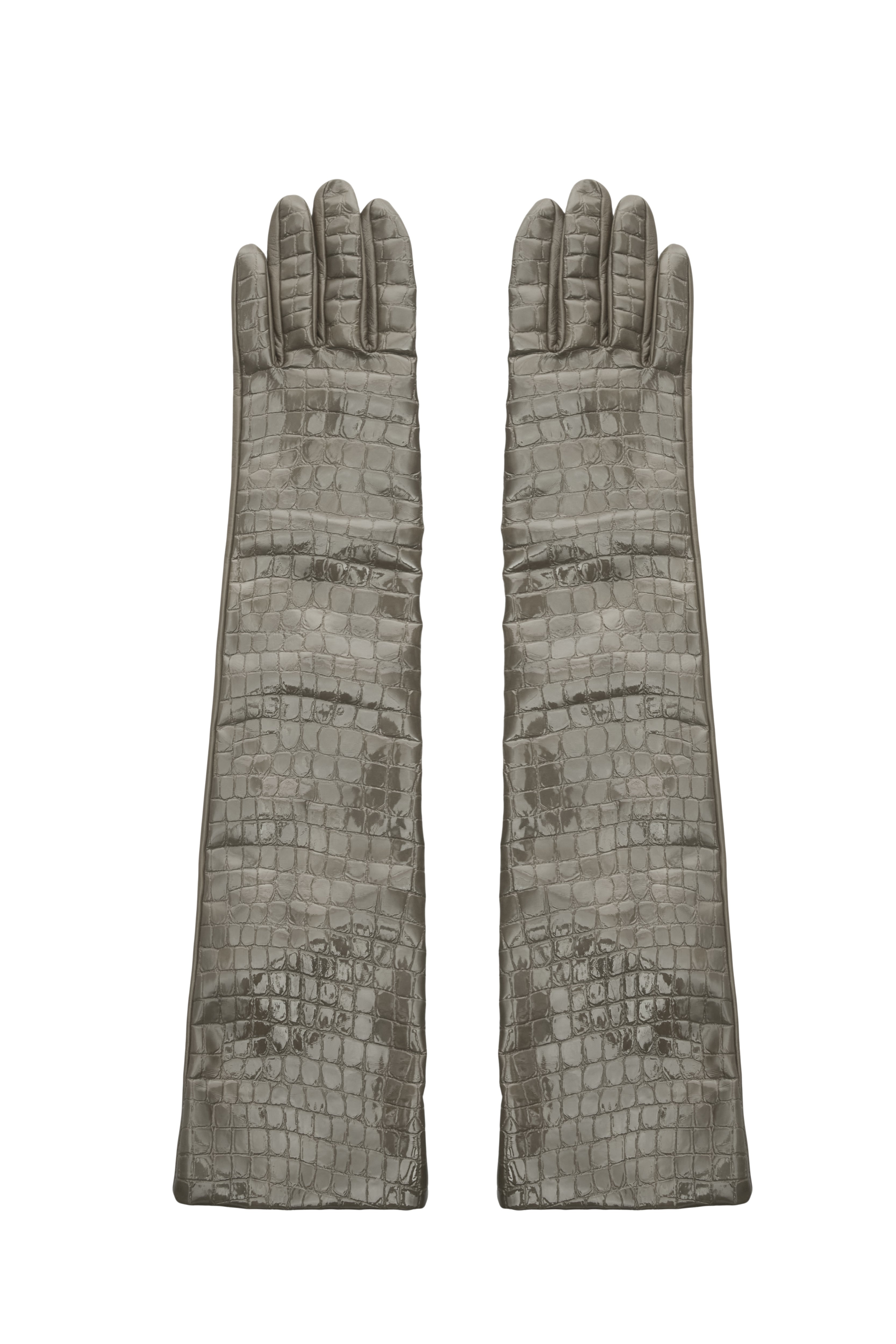 CROCO GLOVES GREY