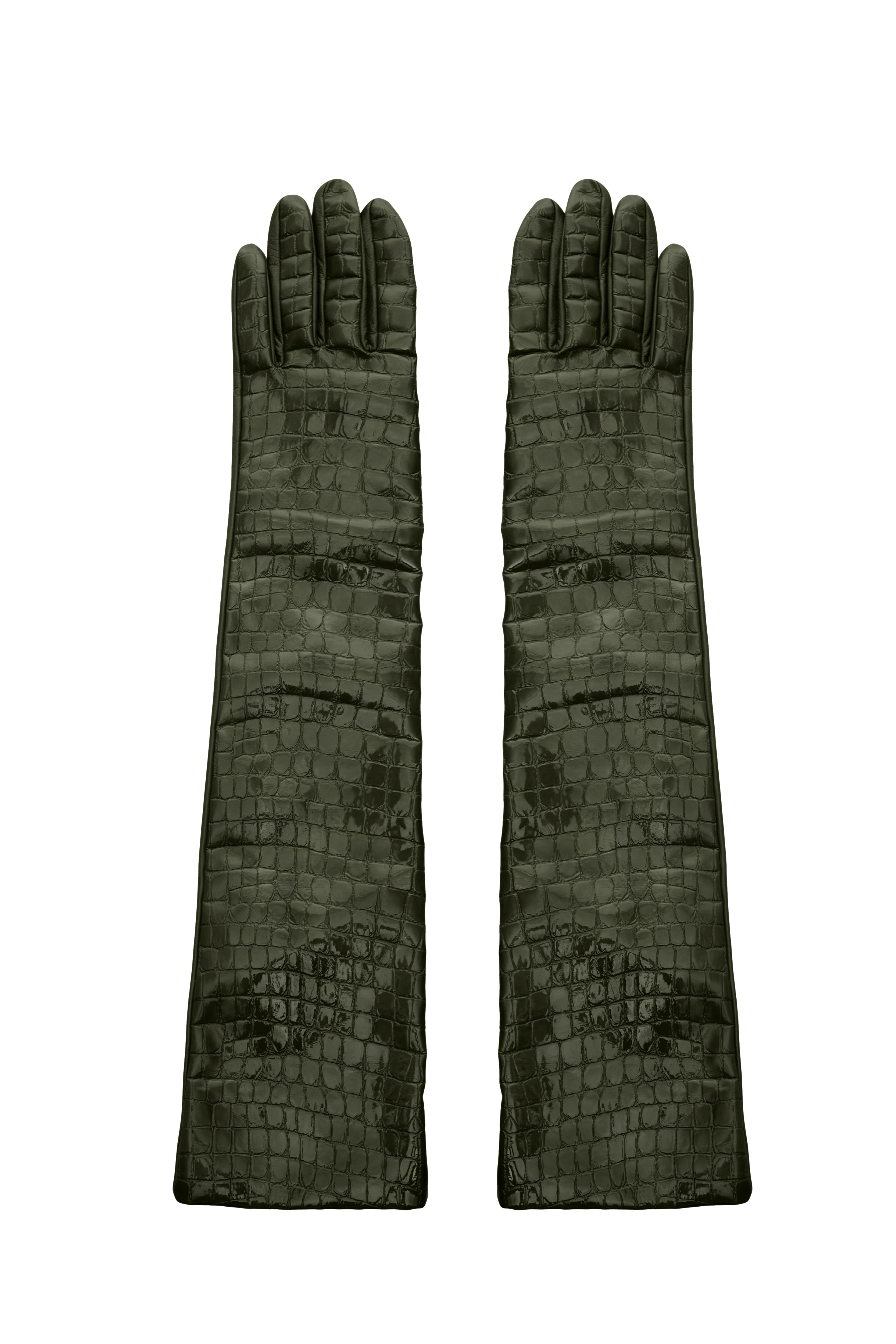 CROCO GLOVES GREEN
