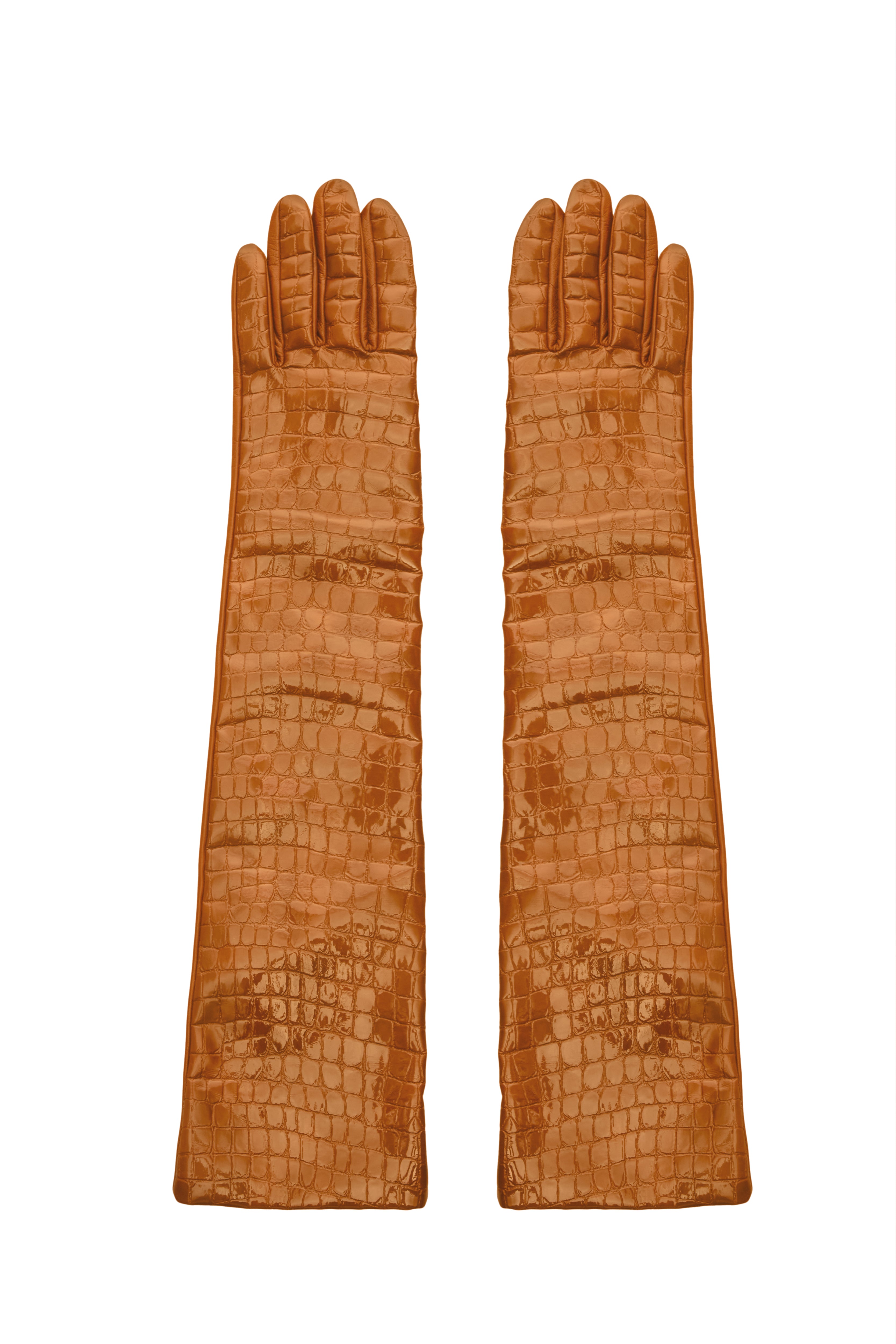 CROCO GLOVES OCHRE