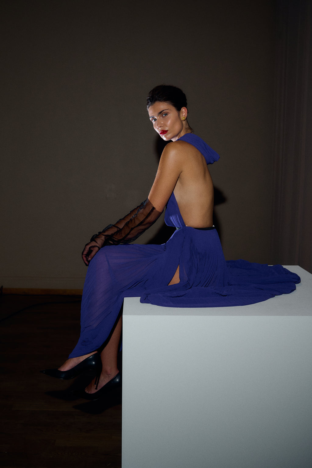SA LUMIÉRE PURPLE DRESS