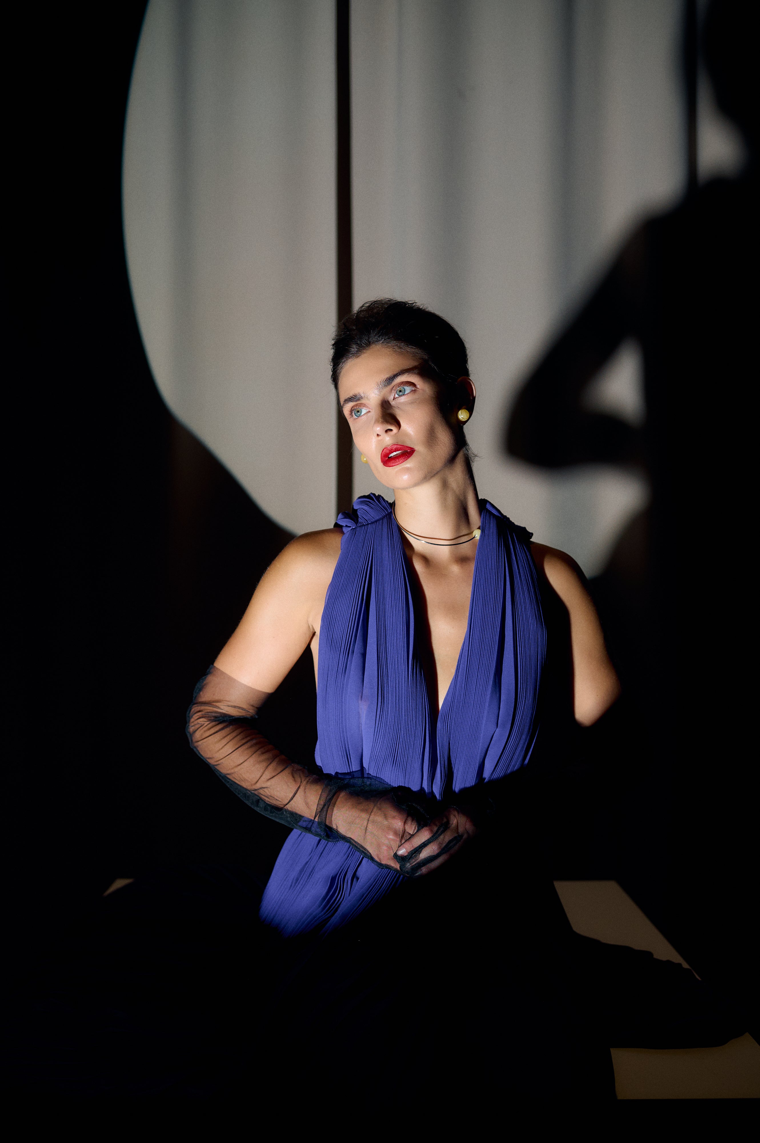 SA LUMIÉRE PURPLE DRESS