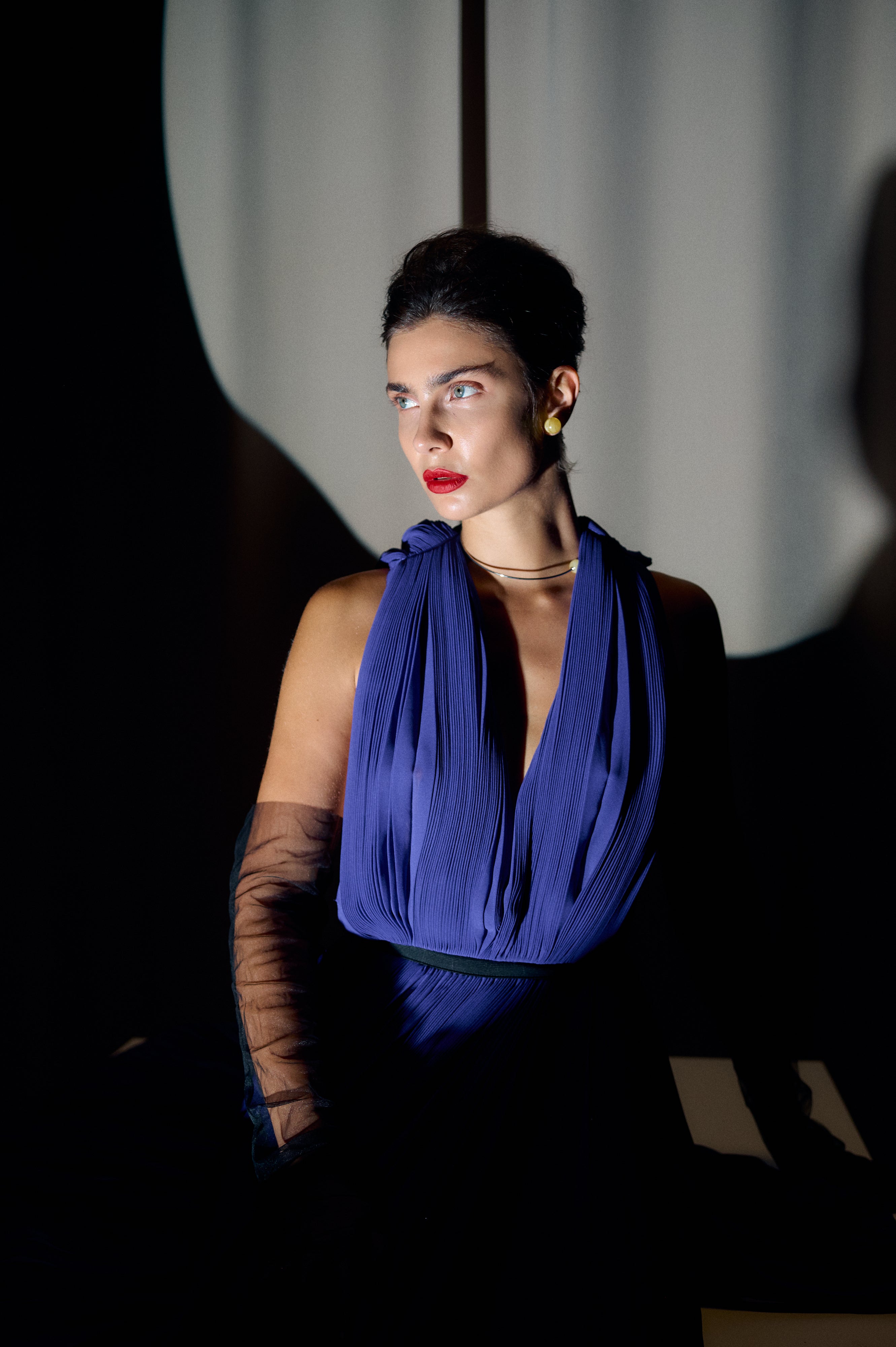 SA LUMIÉRE PURPLE DRESS