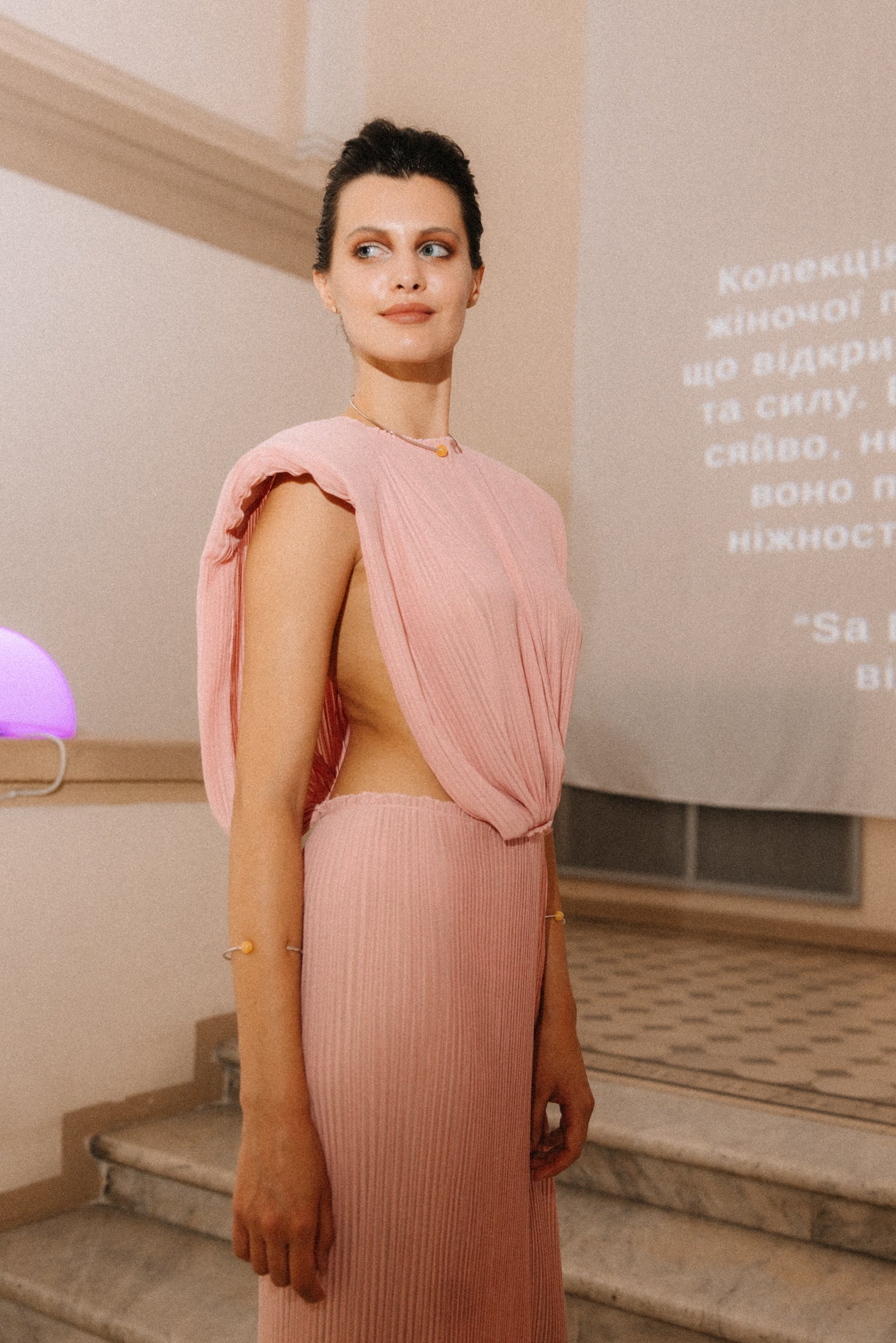 SA LUMIÉRE PINK DRESS