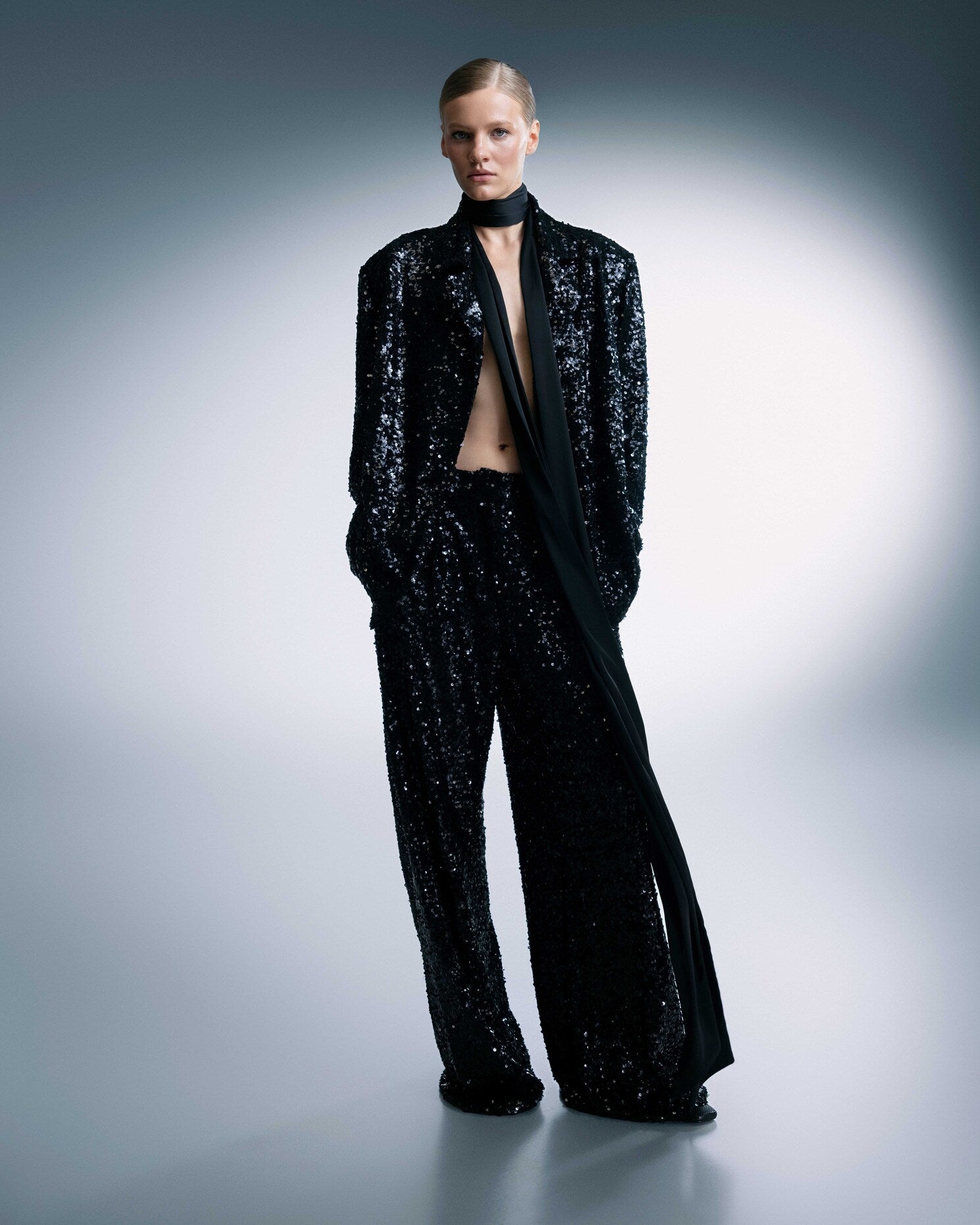 BLACK SEQUIN SUITE