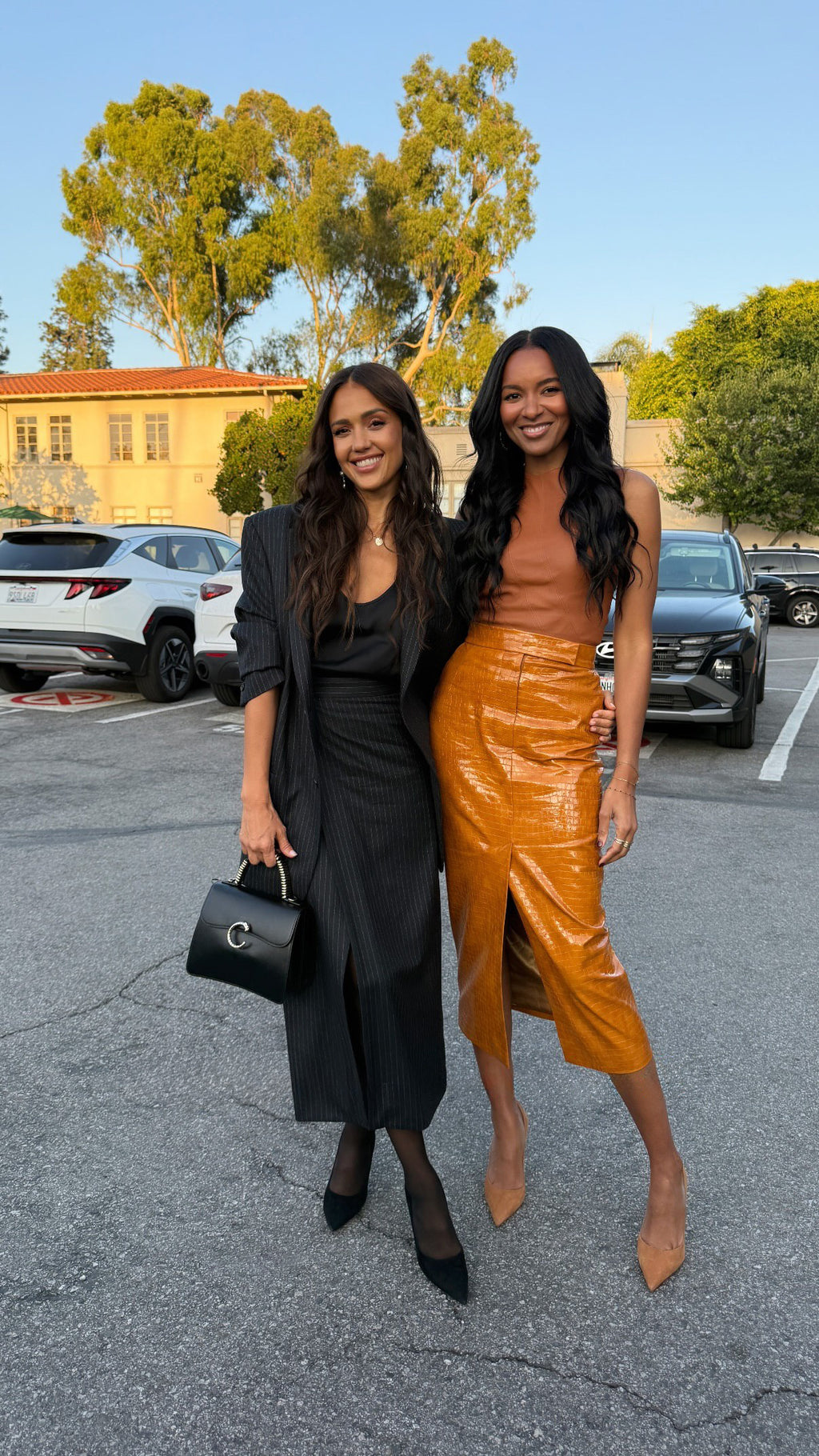 CROCO OCHRE MIDI SKIRT