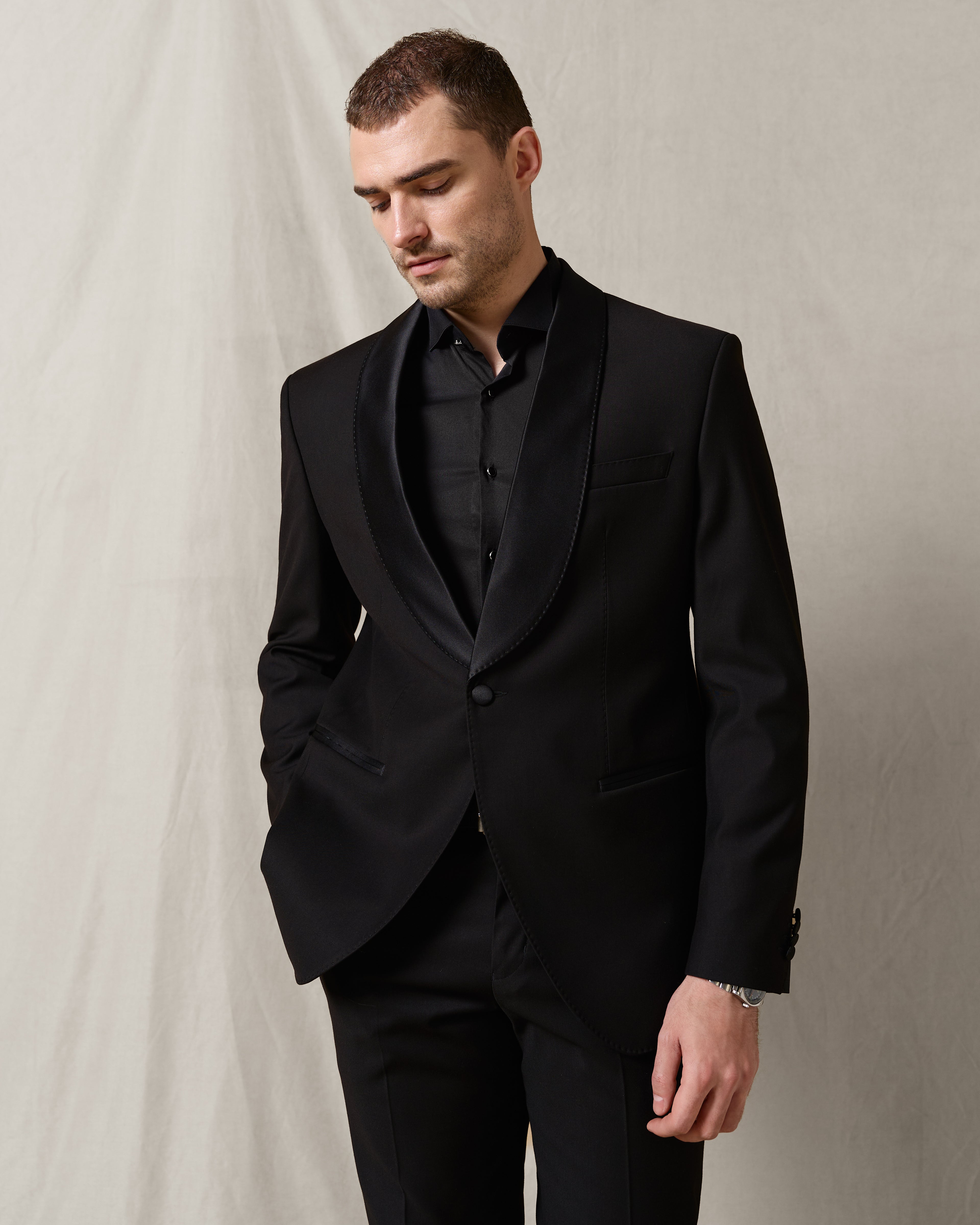 CLASSIC BLACK SHAWL-LAPEL TUXEDO