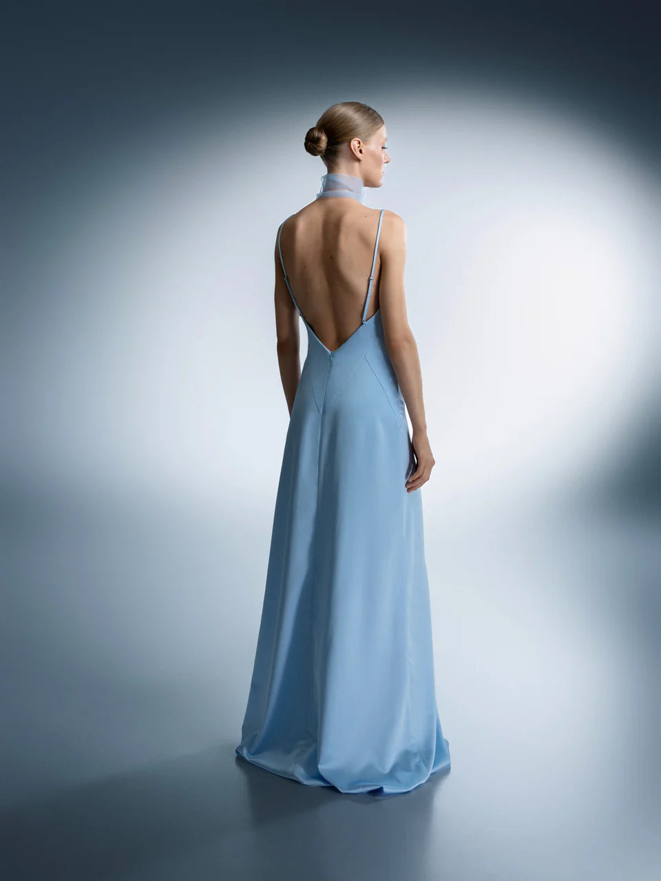 BLUE SLIP DRESS