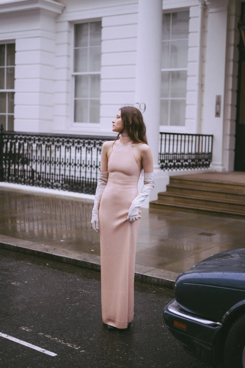 CUPIDON SEQUIN NUDE DRESS