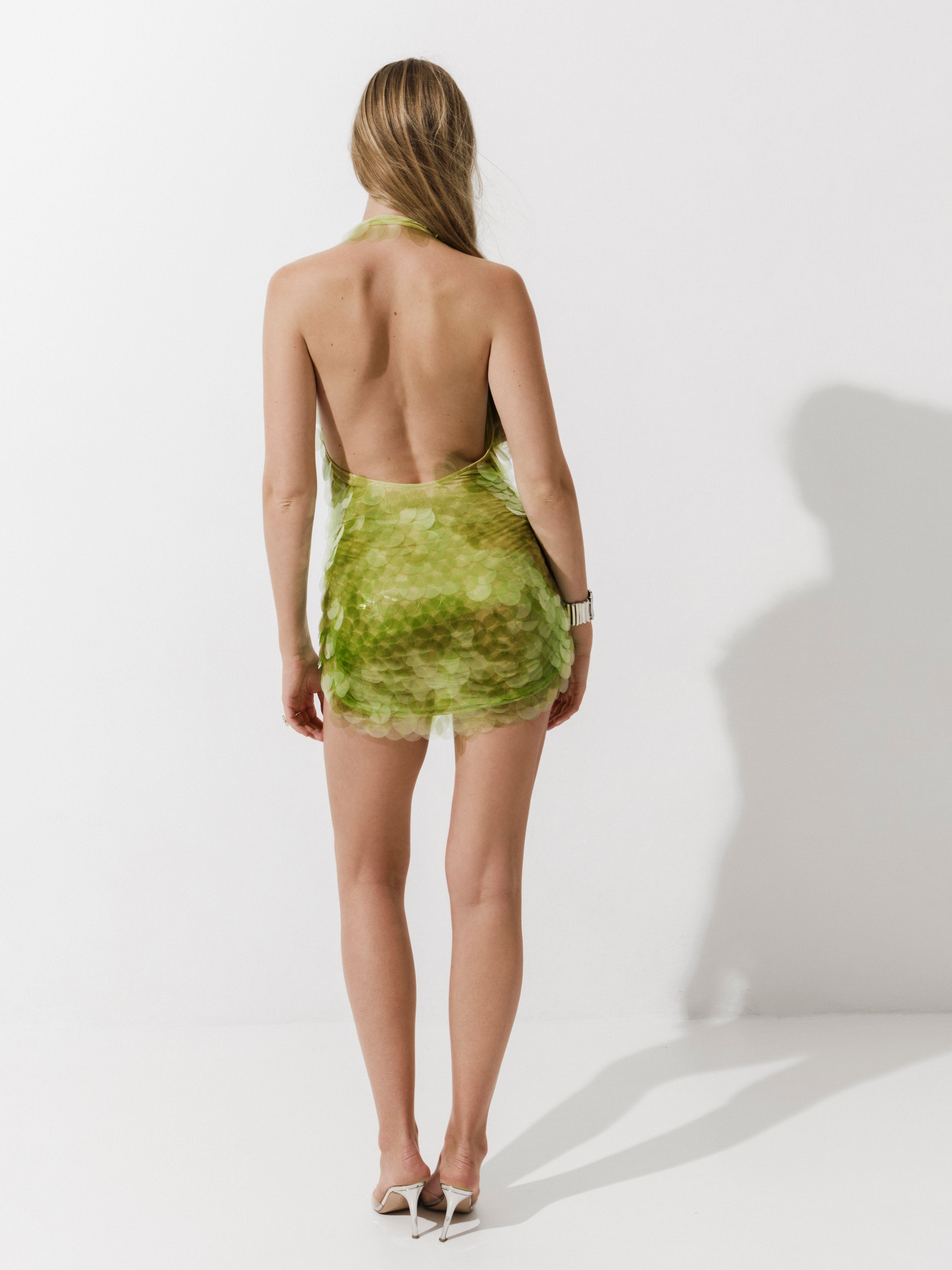 Cult Naked Babygirl Dress in Matcha, styled look