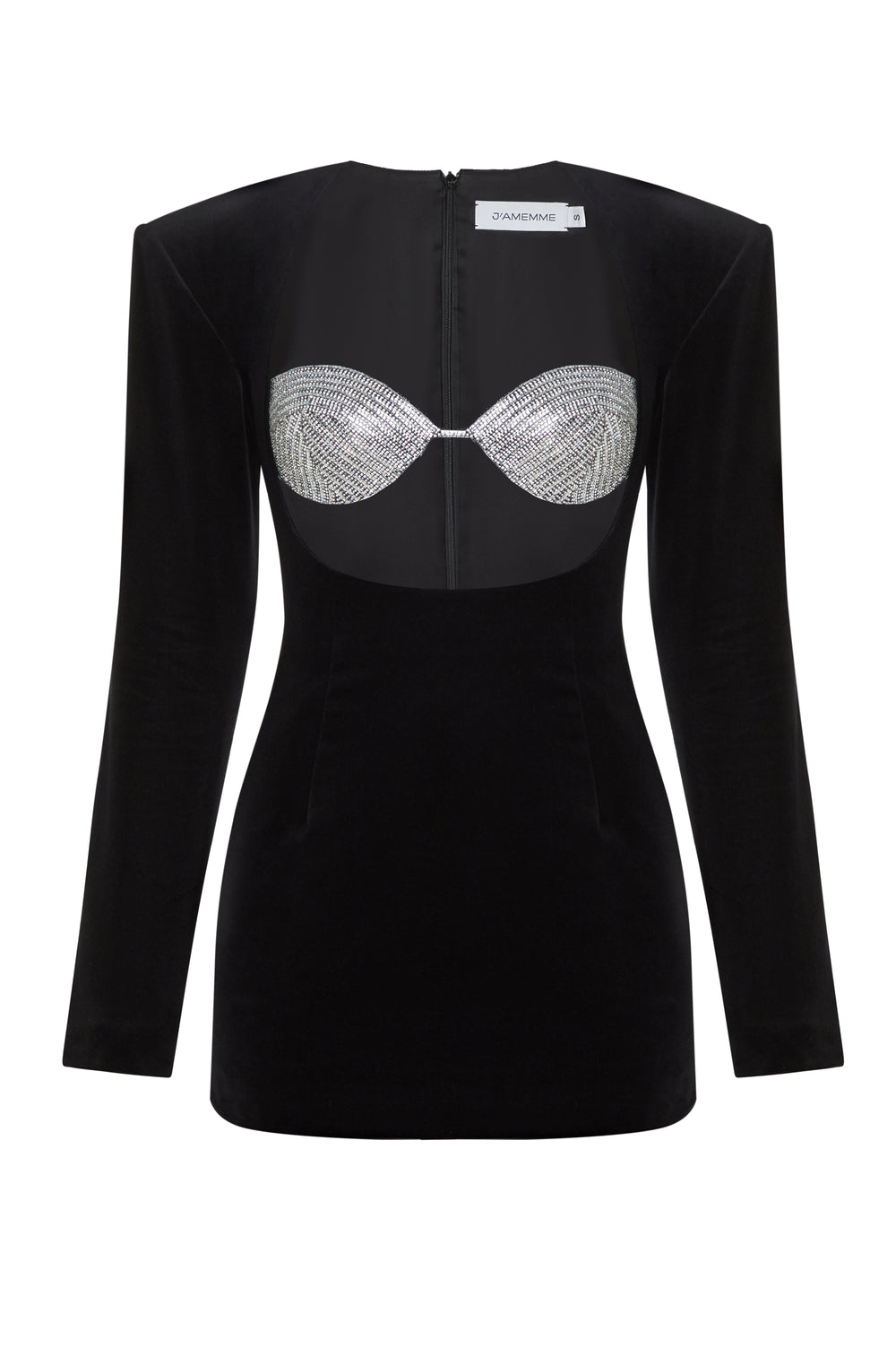 BLACK DRESS WITH A DIAMOND BRA