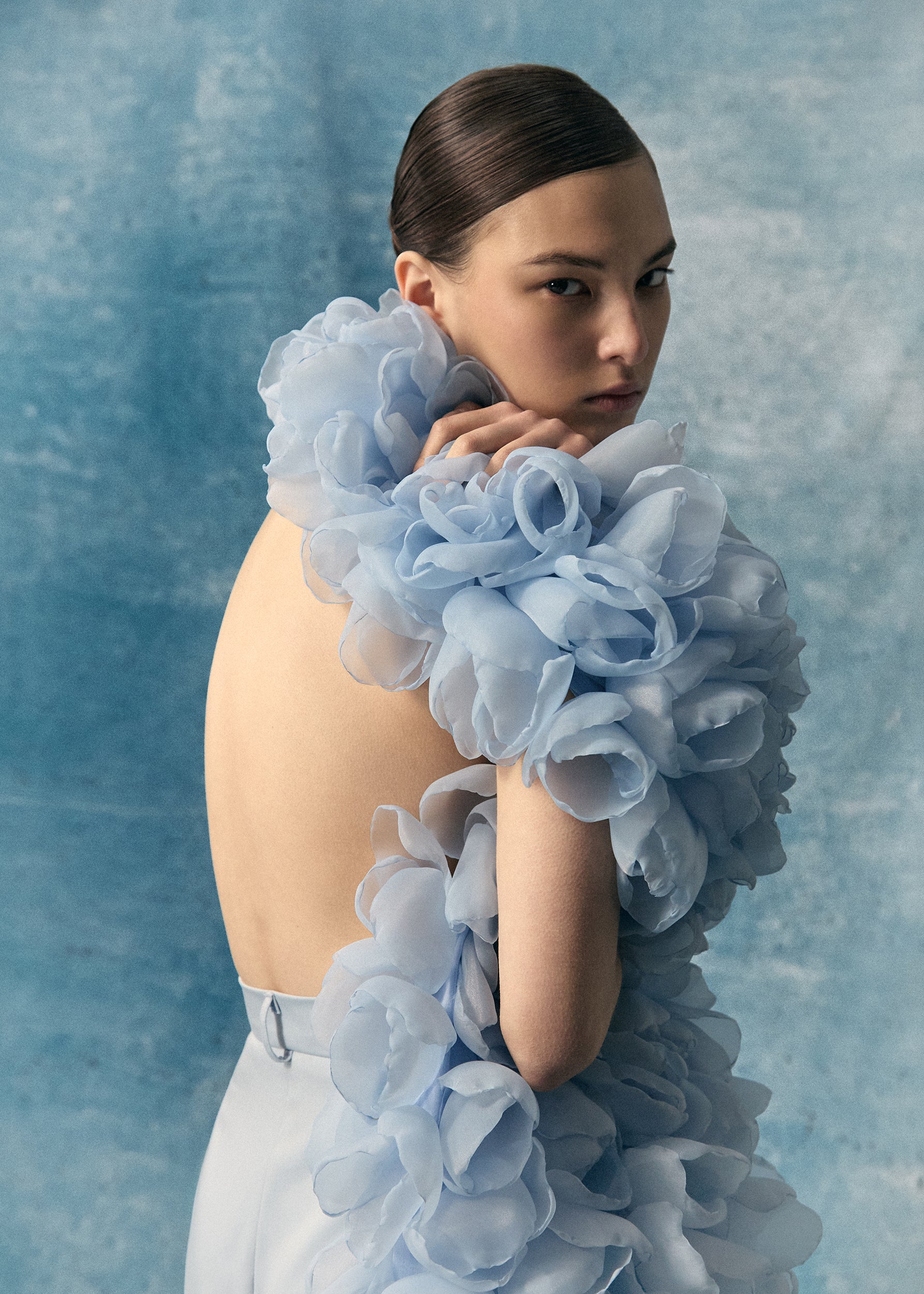 BLUE FLOWER BOLERO