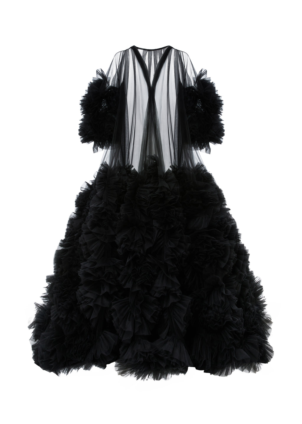 NIGHT CAPE WITH FLOWERS