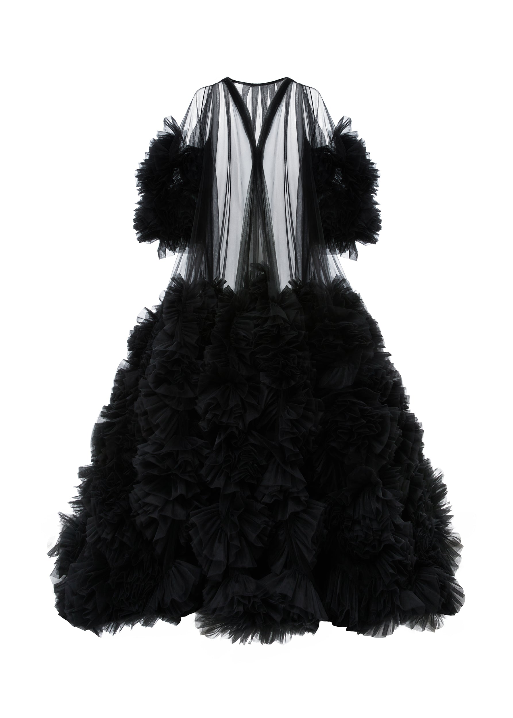 NIGHT CAPE WITH FLOWERS