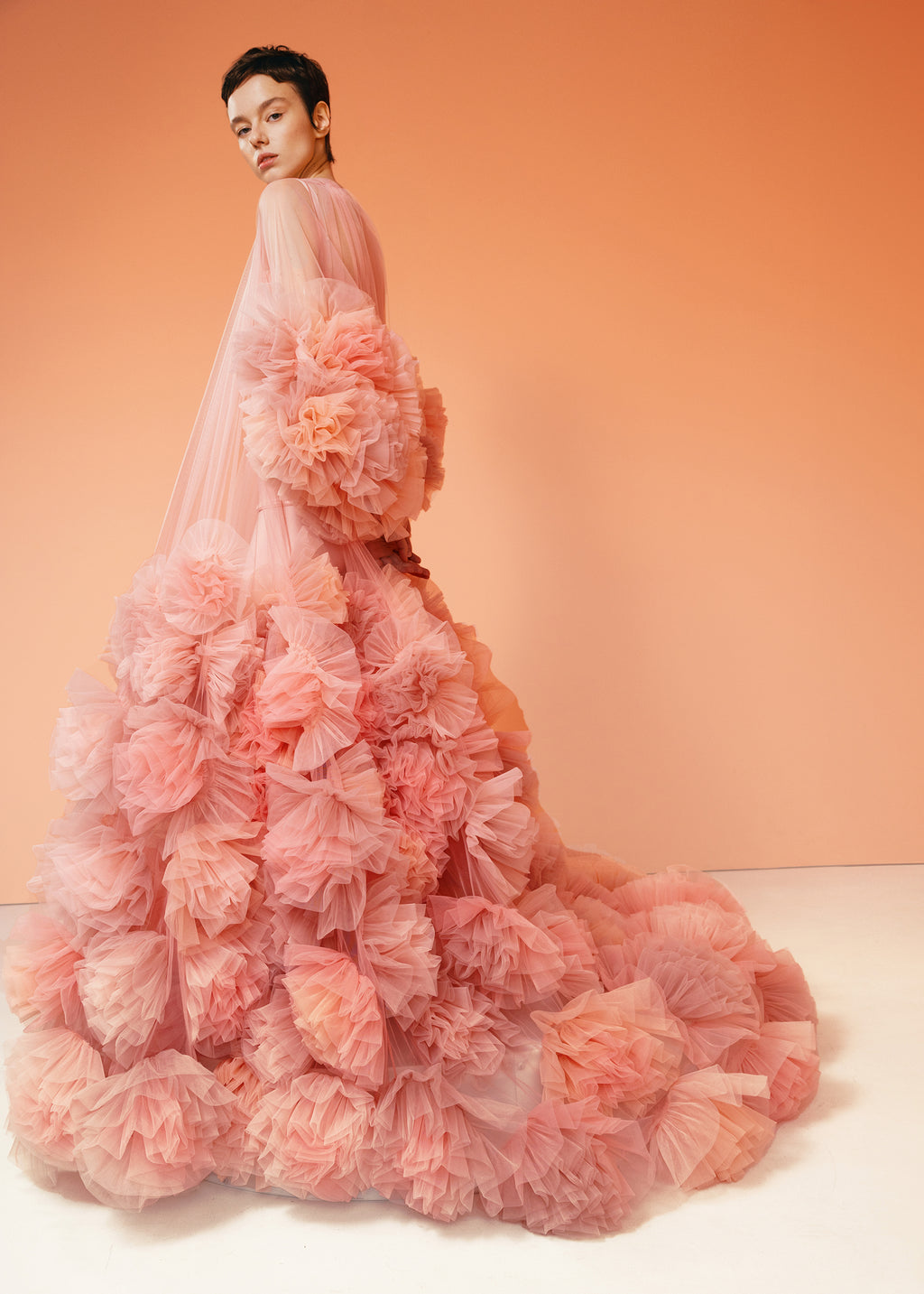 ROSE CAPE WITH FLOWERS