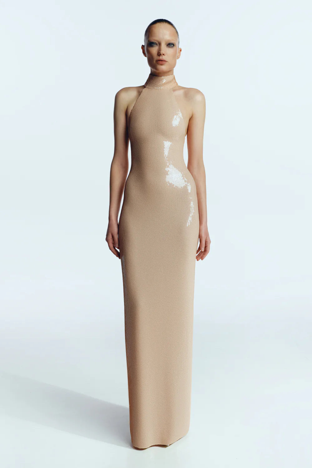CUPIDON SEQUIN NUDE DRESS