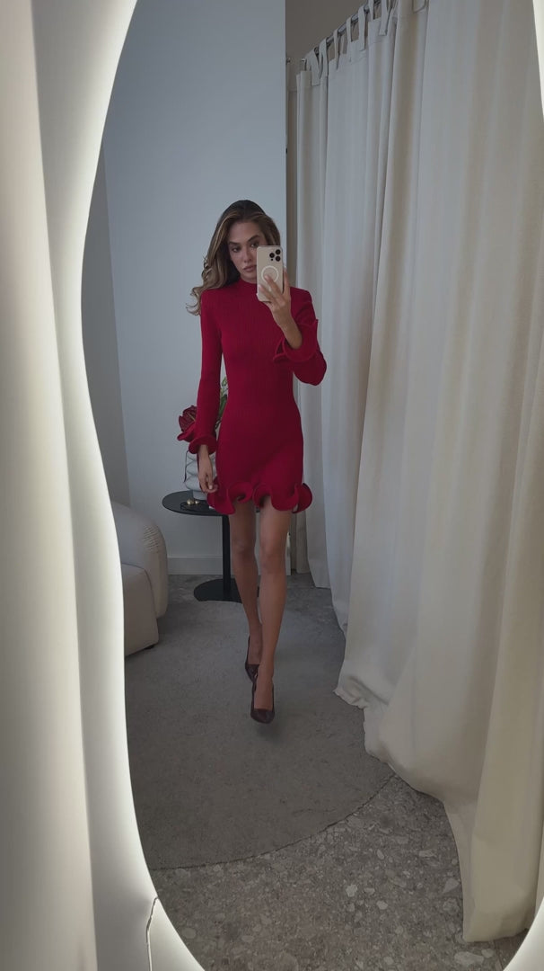 CECILIA DRESS RED